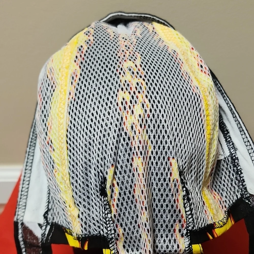 Flames and Raging Skulls Lined Headwrap - Picture 6 of 7